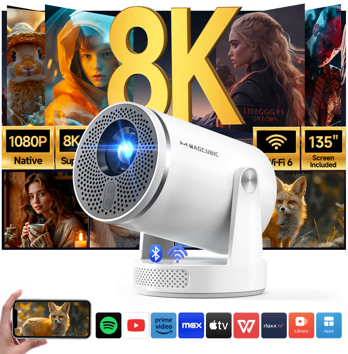 MagCubic HY320 Pro 2 Full HD картина и яркост 400 ANSI на MagCubic HY320 Pro