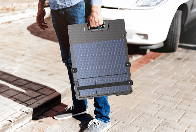 EcoFlow 110W Lightweight Portable Solar Panel 2 Двулицев дизайн на EcoFlow 110W Lightweight Portable Solar Panel