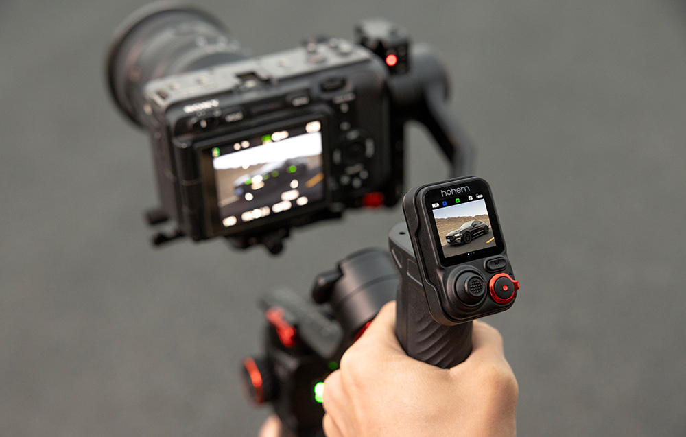 Gimbal with live view and attached camera